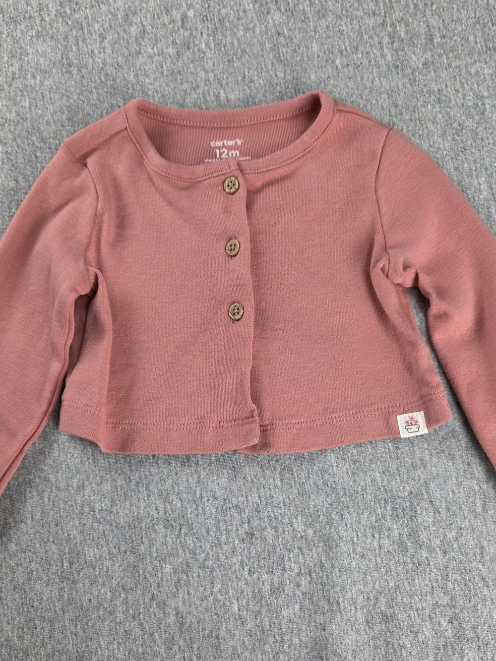 Carter's Light Orange Long-Sleeve Baby Cardigan  12 M